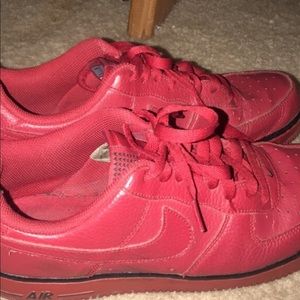 Air force ones in red
